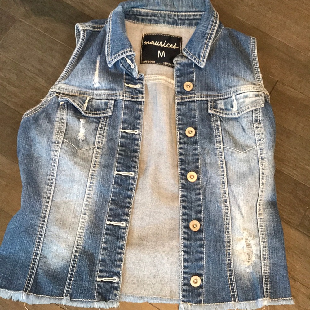 Sleeveless Jean Jacket
